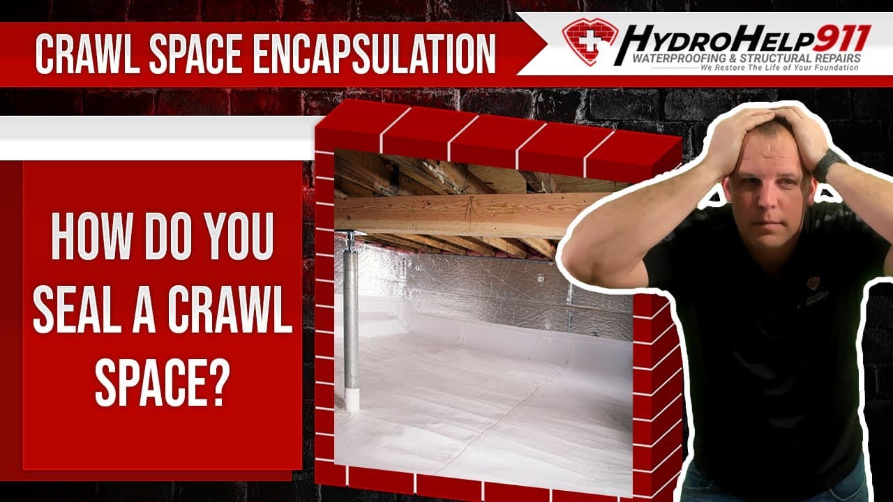 How a Crawl Space Is Sealed During Encapsulation. Video preview.