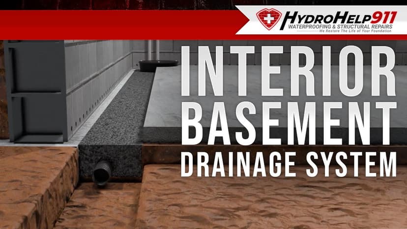 How an Interior Basement Drainage System Works. Video preview.
