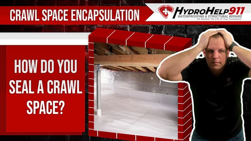 How a Crawl Space Is Sealed During Encapsulation. Video preview.