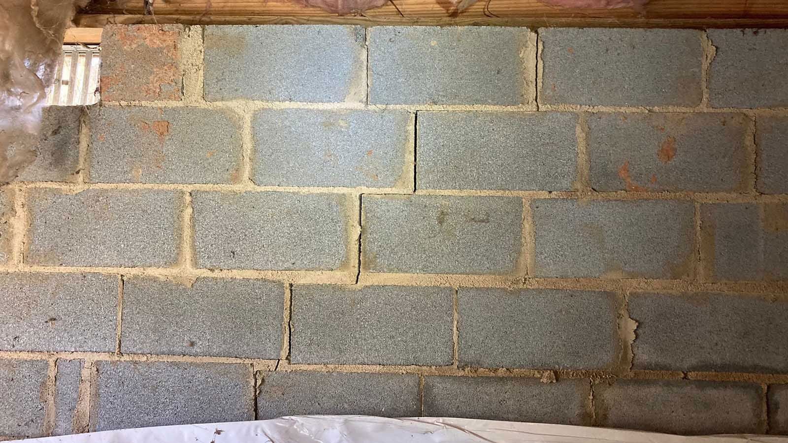 Stairstep cracks in foundation wall