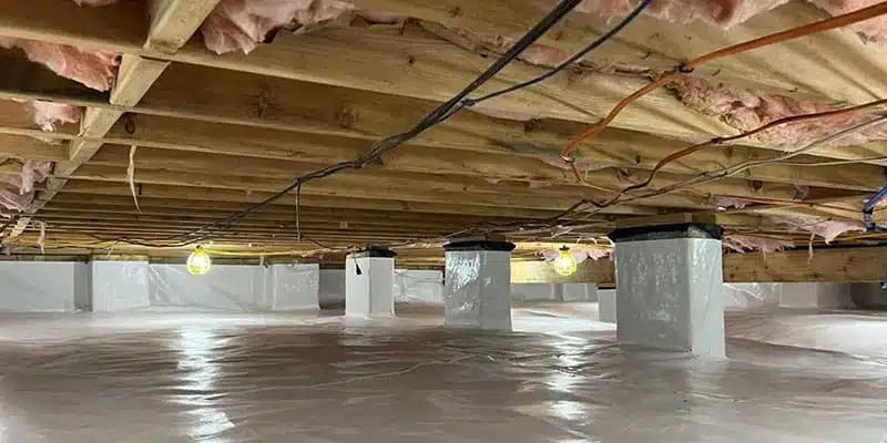Insulating crawl space walls