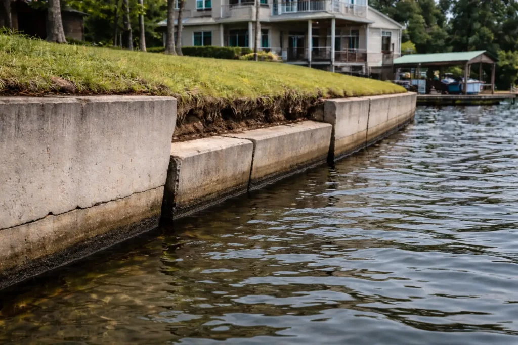 failing seawall